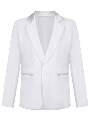 IEFIEL Boys Formal Blazer Suit Jacket Lapel Long Sleeve One-Button Outwear Fake Pockets Coats