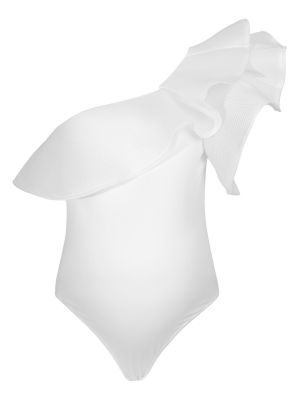 iEFiEL Ruffle Sexy Bodysuit Pregnant Women Jumpsuit Romper Single Shoulder One-piece Bodycon Overall Skinny Maternity Bodysuits