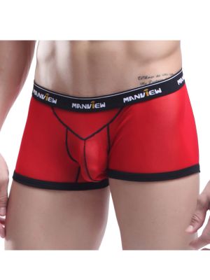 Men's  Ultra Thin Mesh Transparent U-Convex Boxer Shorts