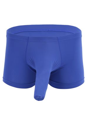 Men's Ice Silk Elephant Nose Penis Pouch Boxer Shorts