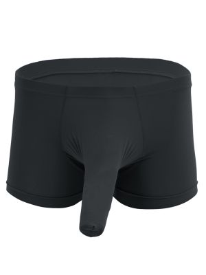 Men's Ice Silk Elephant Nose Penis Pouch Boxer Shorts