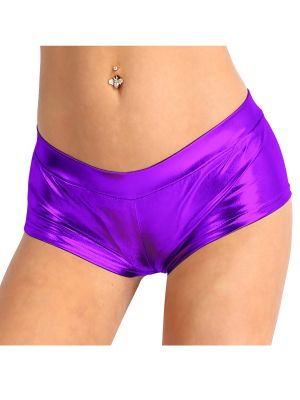 Women Metallic Hipster Booty Festival Rave Dance Shorts