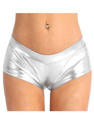Women Metallic Hipster Booty Festival Rave Dance Shorts