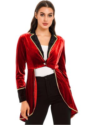 Women Amscan Circus Ringmaster Lion Tamer Costume Long Jacket