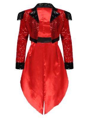 Women's Long Sleeve Sequin Ringmaster Lion Tamer Costume
