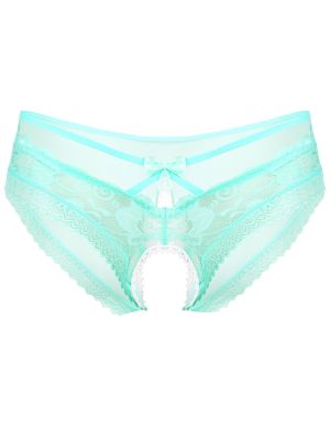 Men Sissy See-Through Lace Crotchless Briefs