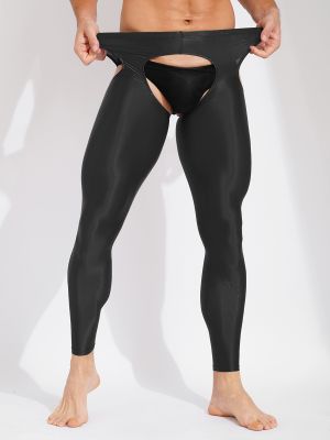 Men's Hollow Out Crotchless Leggings Pants Underwear