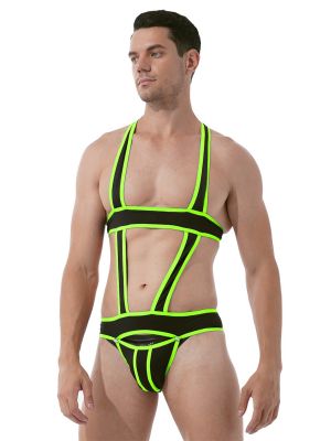 Mens Jockstrap Leotard Wrestling Singlet Bodysuit