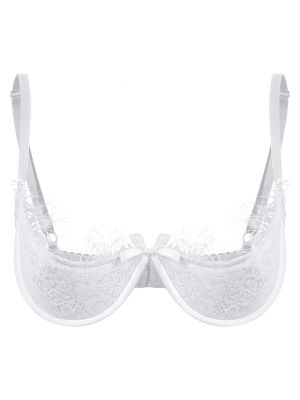 Womens Adjustable Spaghetti Straps Lace Underwired Bra