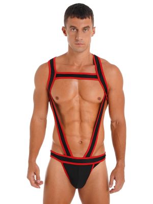 Men's Elastic Body Chest Harness Bandage Sissy Lingerie Jock Straps Bodysuits