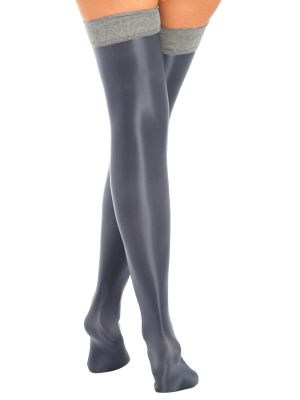 Women's Oil Satin Glossy Silky Tight High Stockings 