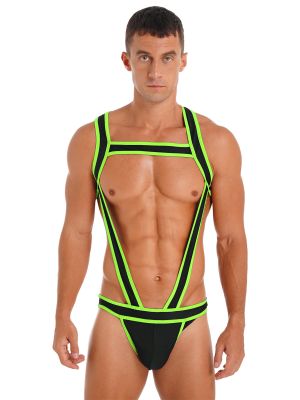 Men's Elastic Body Chest Harness Bandage Sissy Lingerie Jock Straps Bodysuits