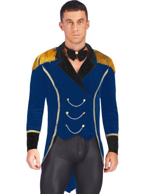 Men's Ringmaster Costume Lapel Fringe Jacket