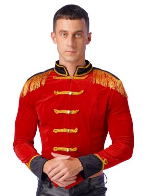 Men's Ringmaster Costume Lapel Fringe Jacket