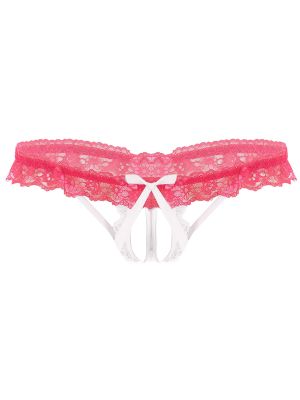 Sissy Mens Open Crotch Lace G-String Underwear 