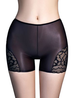 Women's Silky Sheer Mesh Fish Scale Print Panties