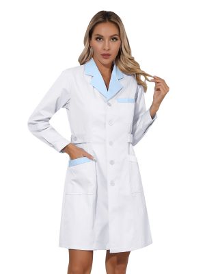 Women Lab Coat Professional Medical Long Coat