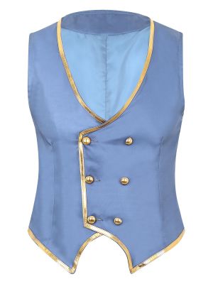 Men's Wizard Warlock Cosplay Vest Magician Costume