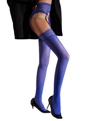Womens Glossy Suspender Pantyhose with Garter