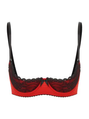 Womens Sexy Half Cup Lace Push Up Balconette Bra