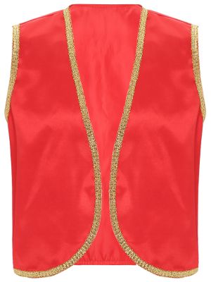 Mens Arabian Prince Lamp Roleplay Costume Stain Vest