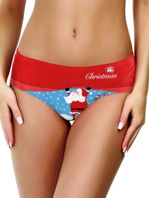 Womens Xmas Santa Claus/Snowman Printed Briefs