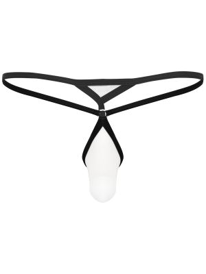 Mens Sheer See Through Bulge Pouch Thong Underwear