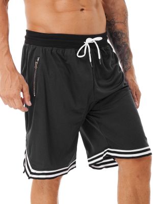 iEFiEL Men's Athletic Sports Shorts with Zip Pockets Workout Running Basketball Shorts Pants