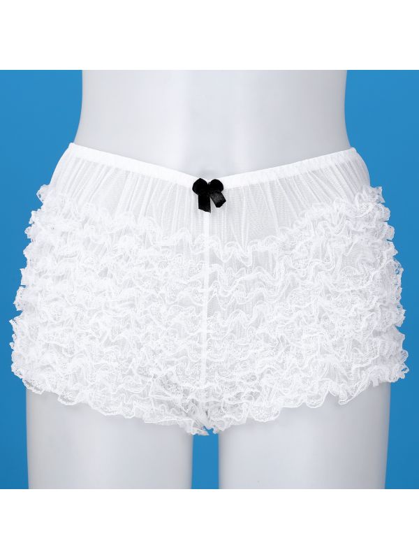 Men's Sissy Sexy Lace Ruffle Dance Boxer Shorts