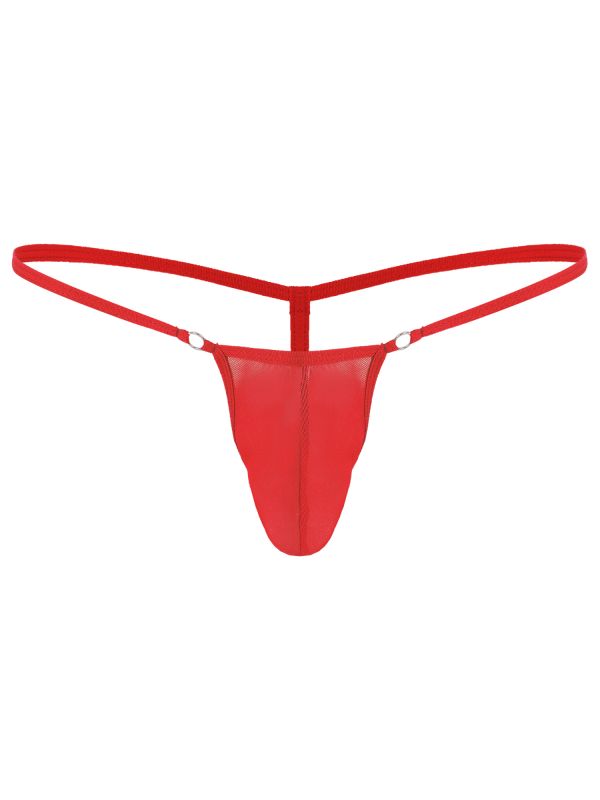 Mutande Uomo C-Straps Con O-Ring E Pouch – Slip Bikini E G-String A Vita Bassa In Tessuto Traspirante