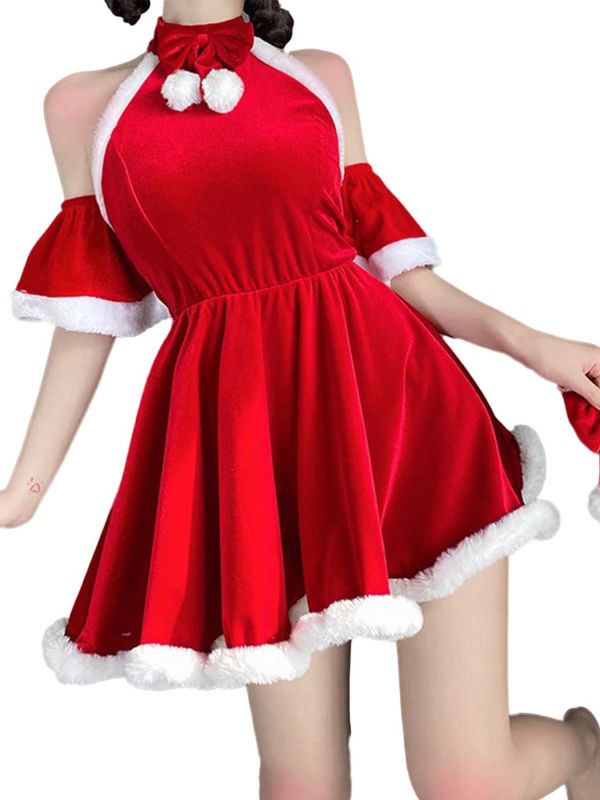 sexy clothes bg3 2025 Christmas Women Dress Xmas Sexy Lady Santa Claus Cosplay Costume Sexy  Lingerie Winter Red Dress Bunny Cosplay Girls Uniform main image 1