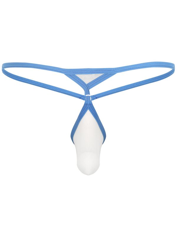Mens Sheer See Through Bulge Pouch Thong Underwear