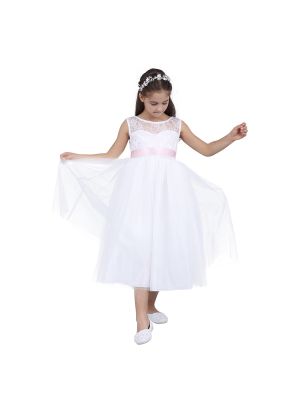 Kids Girls White Girls Dresses