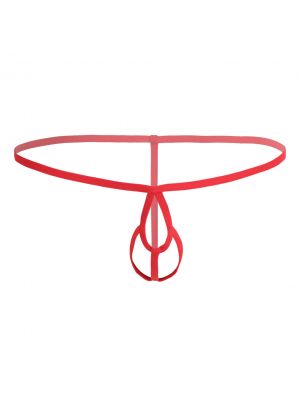 Men Crotchless Open Butt Bikini G-string with Bulge Pouch Underwear