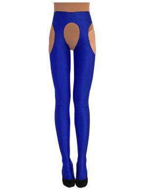 Women Hollow Out Open Crotch Long Stockings Stretchy Pantyhose Bodystockings