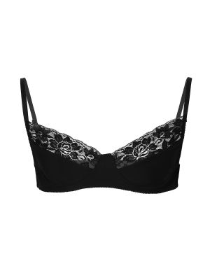 iEFiEL Black Men Sissy Lace Wire-free Bra Top with Adjustable Shoulder Straps