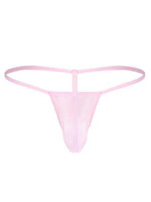 Men Sexy Mesh See Through Bulge Pouch Jockstraps Micro G-string