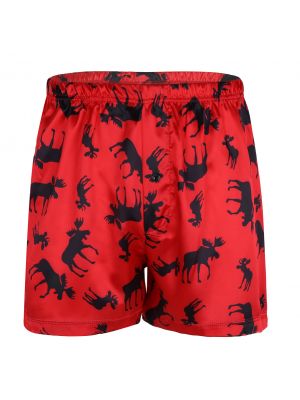 iEFiEL Men Christmas Halloween Boxer Shorts Loose Animal Elk Print Lounge Short Pants