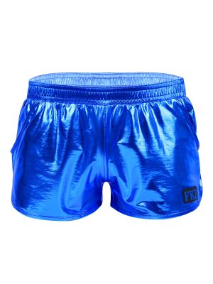 iEFiEL Men Holographic Shiny Metallic Low Rise Boxer Shorts Underpants Trunks Swimsuit