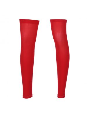 iEFiEL Mens Soft Nylon Thigh High Footless Full Leg Sleeve Tight Stockings