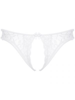 Men Sissy Floral Lace Crotchless Hollow Out T-back Briefs