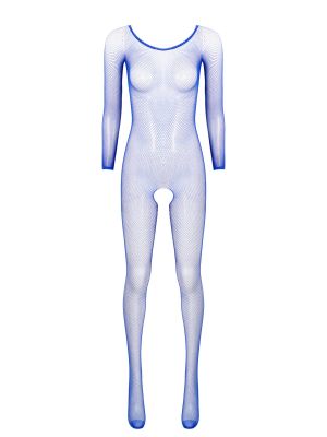 iEFiEL Womens See-through Crotchless Body Stockings Long Sleeve Leotard Bodysuit Nightwear