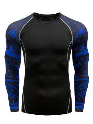 iEFiEL Mens Quick Dry Swim Rash Guard Long Sleeve Compression Moisture Absorbing Workout Tops