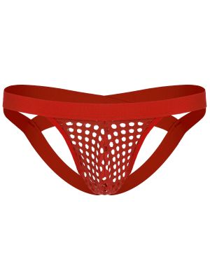 iEFiEL Mens Sissy Hollow Out Bulge Pouch Thong Open Butt G-string See-through Underpants Underwear
