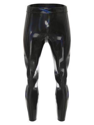 Men PU Leather Wetlook Tight Pants for Club