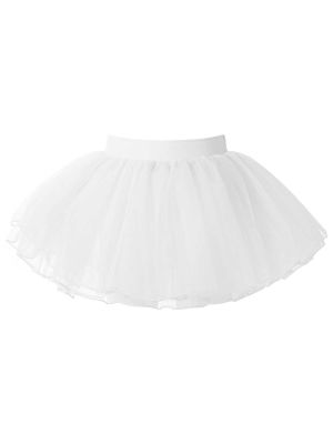iEFiEL Kids Girls Ballet Dance Tulle Tutu Skirt Elastic Waist Ballerina Skirts Dancewear