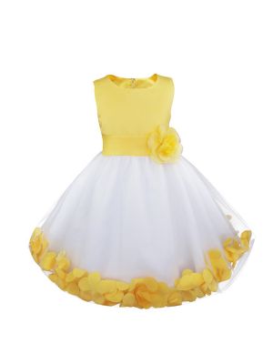 iEFiEL Floral Rose Petals Flower Girl Dress Communion Dress Graduation Dresses Wedding Pageant Formal Dresses