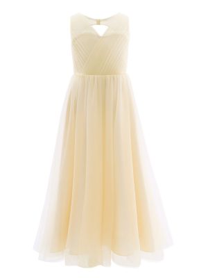 iEFiEL Flower Girl Dress Bridesmaid Dress Tulle Skirt Kids Wedding Ball Gown Toddler Princess Pageant Evening Dresses