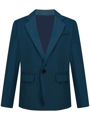 iEFiEL Kids Boys Blazer Suit Jacket One-Button Single Breasted Closure Fake Pockets Formal Coat Outwear