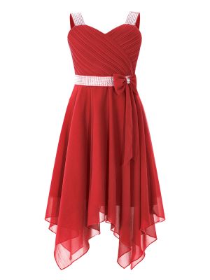 iEFiEL Girls Shiny Sweetheart Ruched Bodice Princess Pageant Dresses Kids Prom Ball Gown Birthday Dress